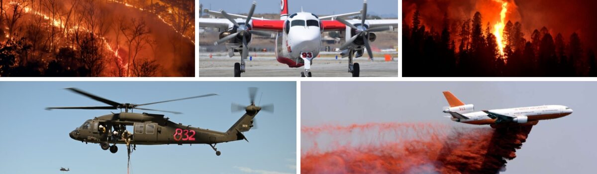 L’avion qui lutte contre les incendies de forêt en Californie du Sud
